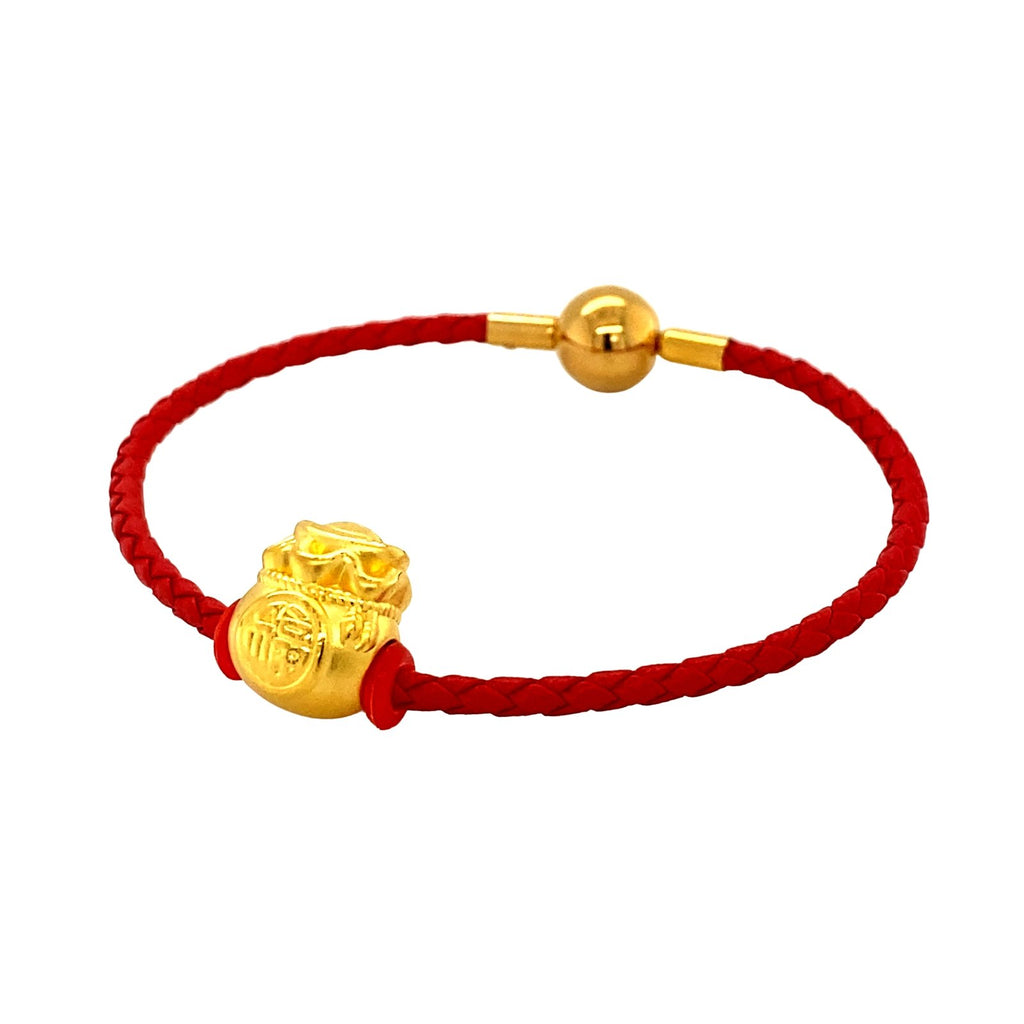 Francesca Bianchi Design - Burgundy bracelet covered with 24-carat gold 7A  - buy with Latvia delivery at Symbol